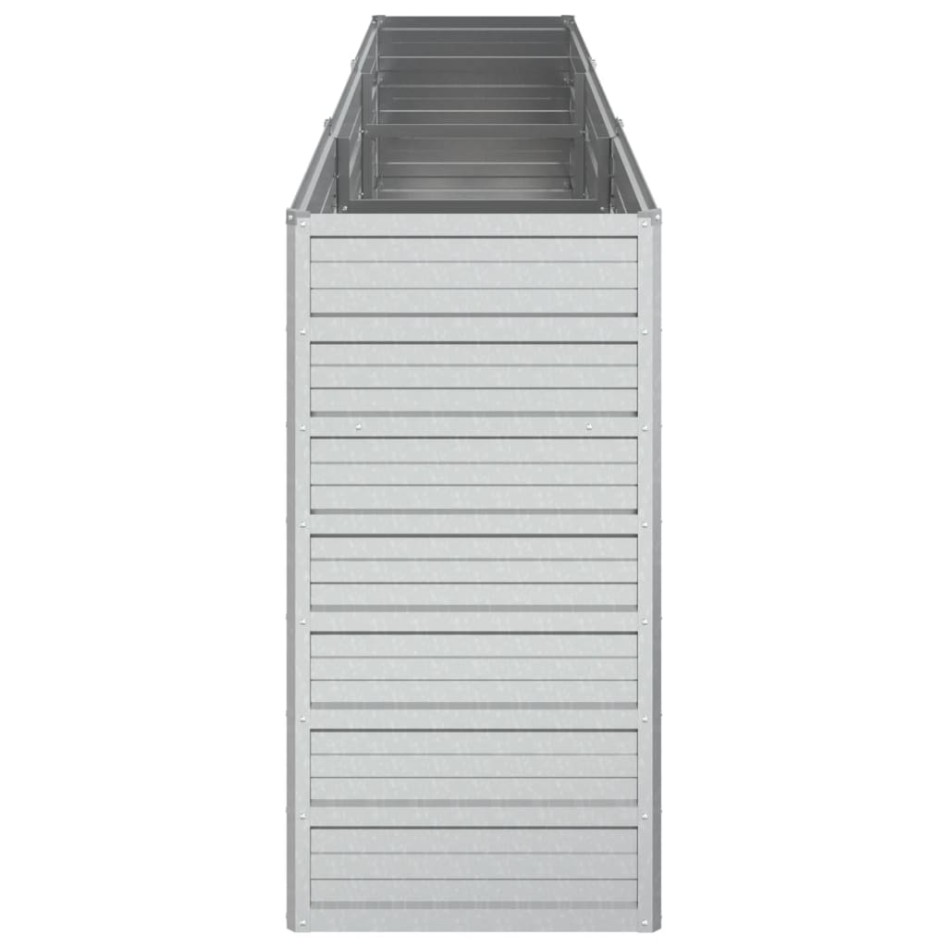 Arriate de acero galvanizado plateado 240x40x77