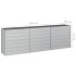 Arriate de acero galvanizado plateado 240x40x77