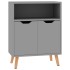 Aparador de madera de ingeniería gris 60x30x72