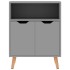Aparador de madera de ingeniería gris 60x30x72
