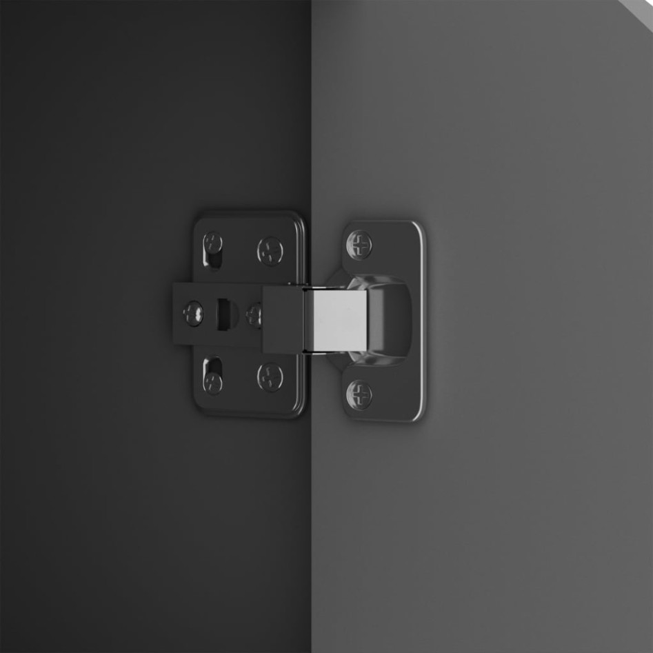 Aparador de madera de ingeniería gris 60x30x72