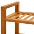Zapatero con 3 estantes madera maciza de roble 50x27x60
