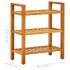 Zapatero con 3 estantes madera maciza de roble 50x27x60