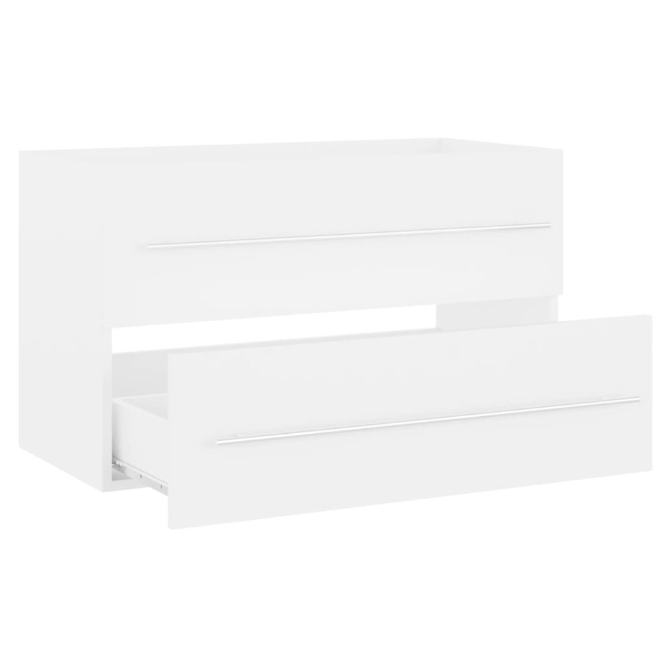 Armario para lavabo madera contrachapada blanco 80x38,5x48