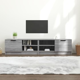 Muebles para TV 2 uds contrachapado gris Sonoma 80x35x36,5