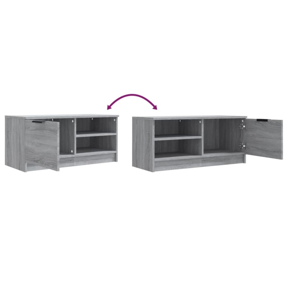 Muebles para TV 2 uds contrachapado gris Sonoma 80x35x36,5