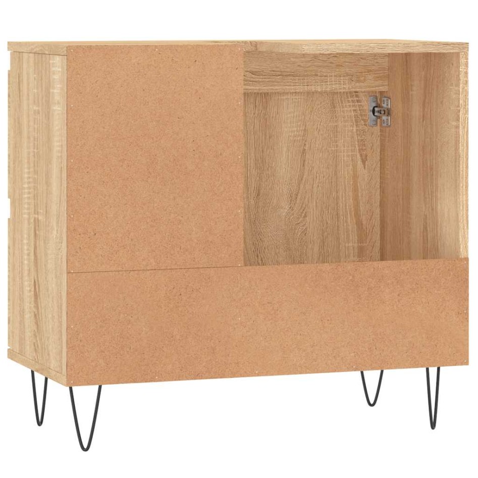 Armario de baño madera contrachapada roble Sonoma 65x33x60