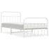Estructura cama sin colchón con estribo metal blanco 107x203