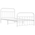 Estructura cama sin colchón con estribo metal blanco 107x203