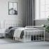 Estructura cama sin colchón con estribo metal blanco 107x203