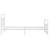 Estructura cama sin colchón con estribo metal blanco 107x203