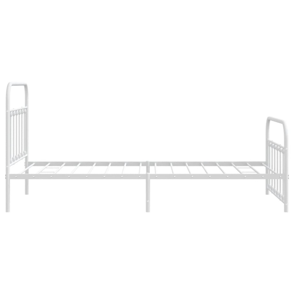 Estructura cama sin colchón con estribo metal blanco 107x203