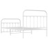 Estructura cama sin colchón con estribo metal blanco 107x203