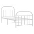 Estructura cama sin colchón con estribo metal blanco 80x200