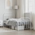 Estructura cama sin colchón con estribo metal blanco 80x200