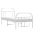 Estructura cama sin colchón con estribo metal blanco 80x200