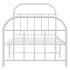 Estructura cama sin colchón con estribo metal blanco 80x200