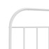 Estructura cama sin colchón con estribo metal blanco 80x200