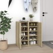 Muebles zapateros 2 uds contrachapado roble Sonoma 32x35x70 cm