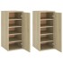 Muebles zapateros 2 uds contrachapado roble Sonoma 32x35x70