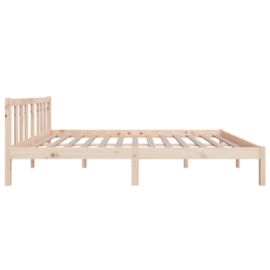 Estructura de cama sin colchón madera maciza 120x200