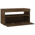 Mueble de TV con luces LED roble marrón 75x35x40