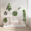 Soporte para plantas madera maciza pino blanco 104,5x25x77,5 cm