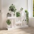Soporte para plantas madera maciza pino blanco 104,5x25x77,5