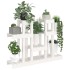 Soporte para plantas madera maciza pino blanco 104,5x25x77,5