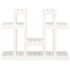 Soporte para plantas madera maciza pino blanco 104,5x25x77,5