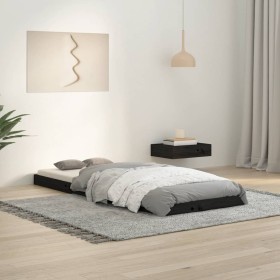 Estructura de cama madera maciza de pino negro 75x190