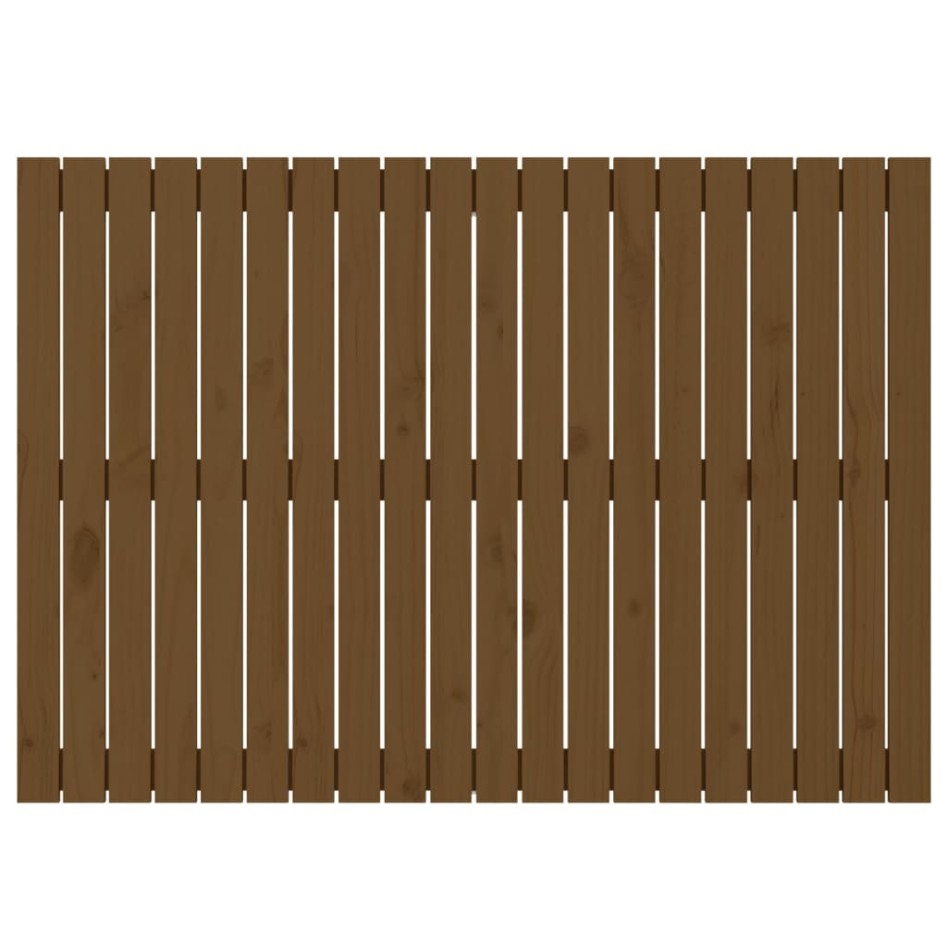 Cabecero cama pared madera maciza pino marrón miel