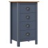 Mesita de noche Hill madera maciza de pino gris 46x35x49,5