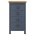 Mesita de noche Hill madera maciza de pino gris 46x35x49,5
