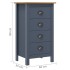 Mesita de noche Hill madera maciza de pino gris 46x35x49,5