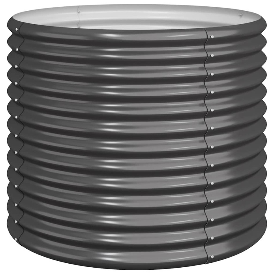 Jardinera acero con recubrimiento polvo antracita 80x80x68