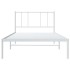 Estructura cama sin colchón con cabecero metal blanco
