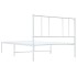 Estructura cama sin colchón con cabecero metal blanco
