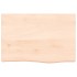 Estante de pared madera maciza roble sin tratar 60x40x(2-6)