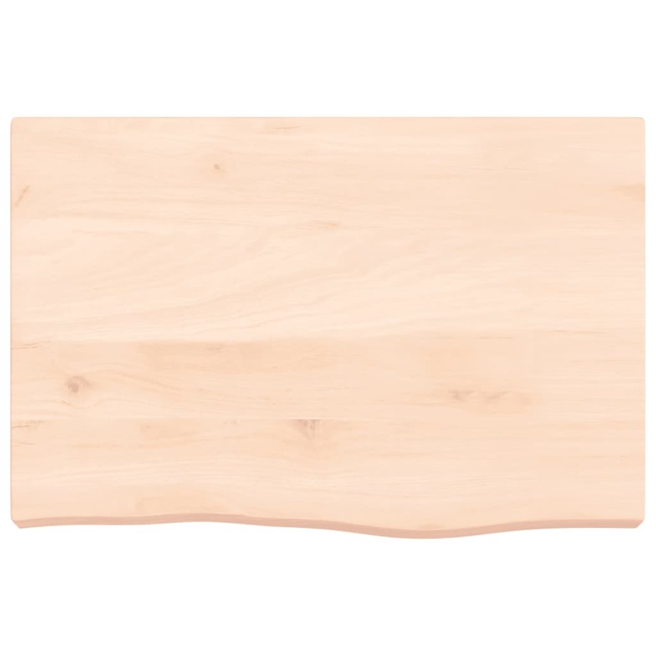 Estante de pared madera maciza roble sin tratar 60x40x(2-6)