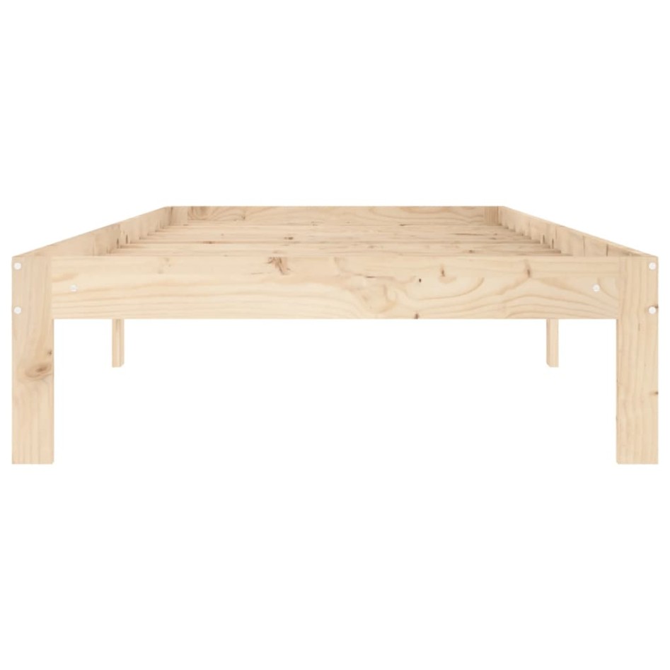 Estructura de cama sin colchón madera maciza de pino 90x200
