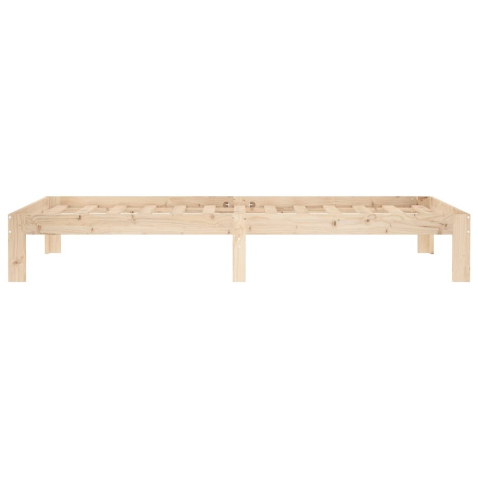 Estructura de cama sin colchón madera maciza de pino 90x200