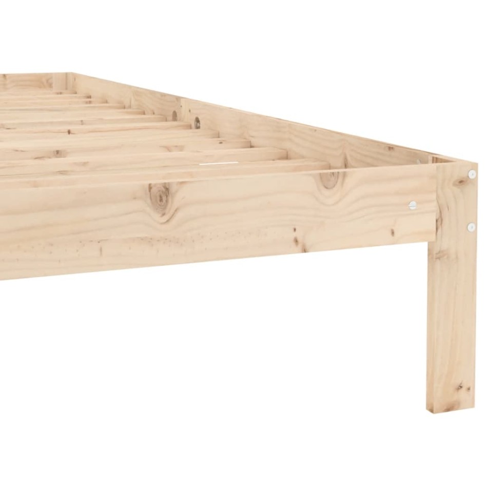Estructura de cama sin colchón madera maciza de pino 90x200