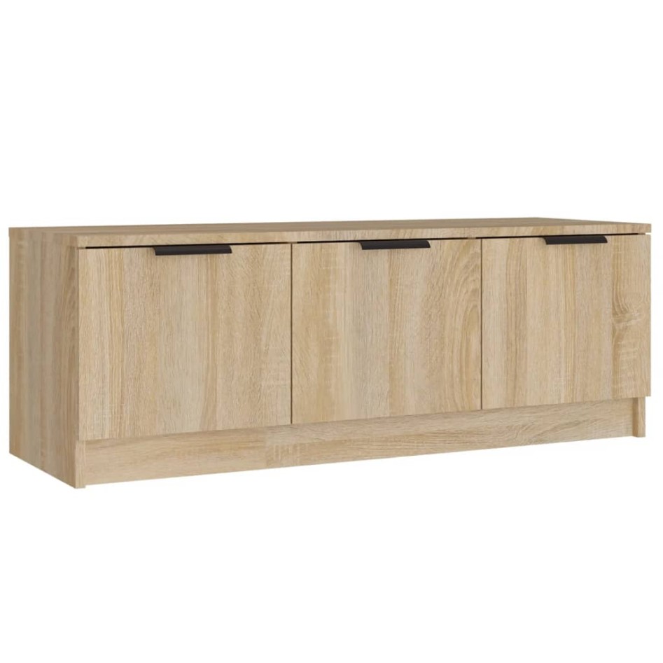 Mueble de TV madera contrachapada roble Sonoma 102x35x36,5