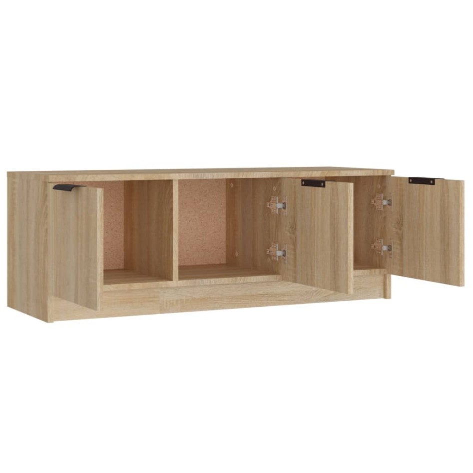 Mueble de TV madera contrachapada roble Sonoma 102x35x36,5