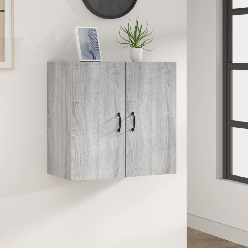 Armario de pared madera contrachapada gris Sonoma 60x31x60