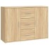Aparador de madera contrachapada roble Sonoma 91x29,5x65