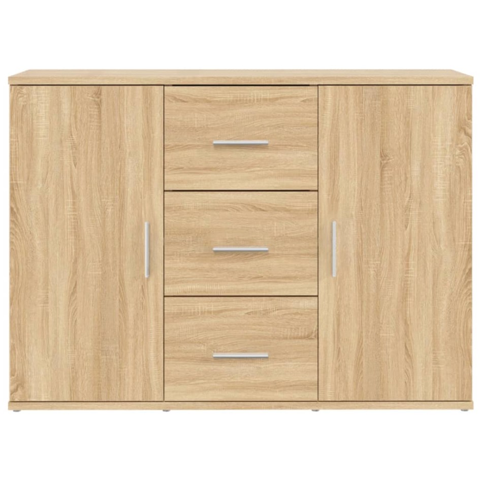 Aparador de madera contrachapada roble Sonoma 91x29,5x65