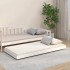 Estructura de cama sin colchón madera maciza blanca 75x190