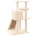Rascador para gatos con postes de sisal color crema 82